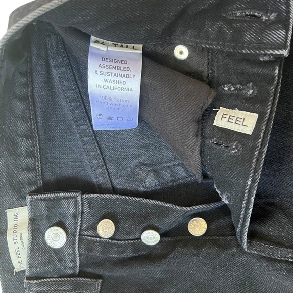 The FEEL STUDIO inc‎ Women's Genuine Jean in Black wash sz 24 TALL "No Tab" - Picture 4 of 4